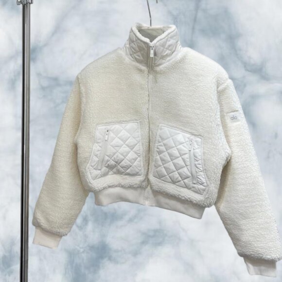 ALO Yoga White Women's Jacket Size L - Picture 1 of 9